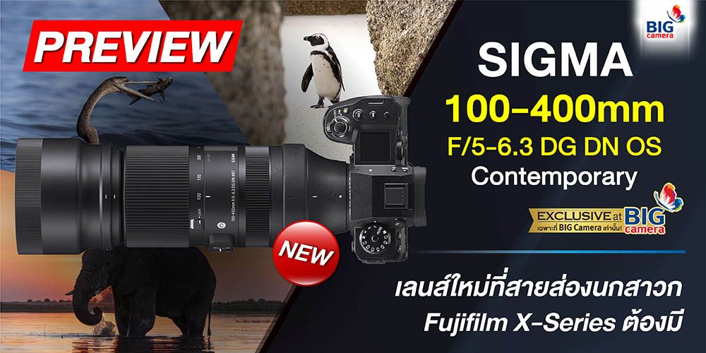 PREVIEW SIGMA 100-400mm F/5-6.3 DG DN OS | Contemporary เลนส์ใหม่ที่สายส่องนกสาวก Fujifilm X-Series ต้องมี