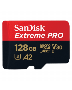 SANDISK MICRO SD EXTREME PRO 128GB V30 U3 C10 A2 UHS-I R170/W90 LT [SDSQXCY-128G-GN6MA]